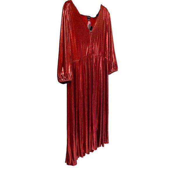TORRID Plus Size New Red Liquid Knit Holiday Maxi Dress - Picture 5 of 16
